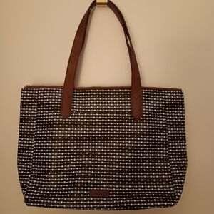 Fossil Black and White Patterned Bag